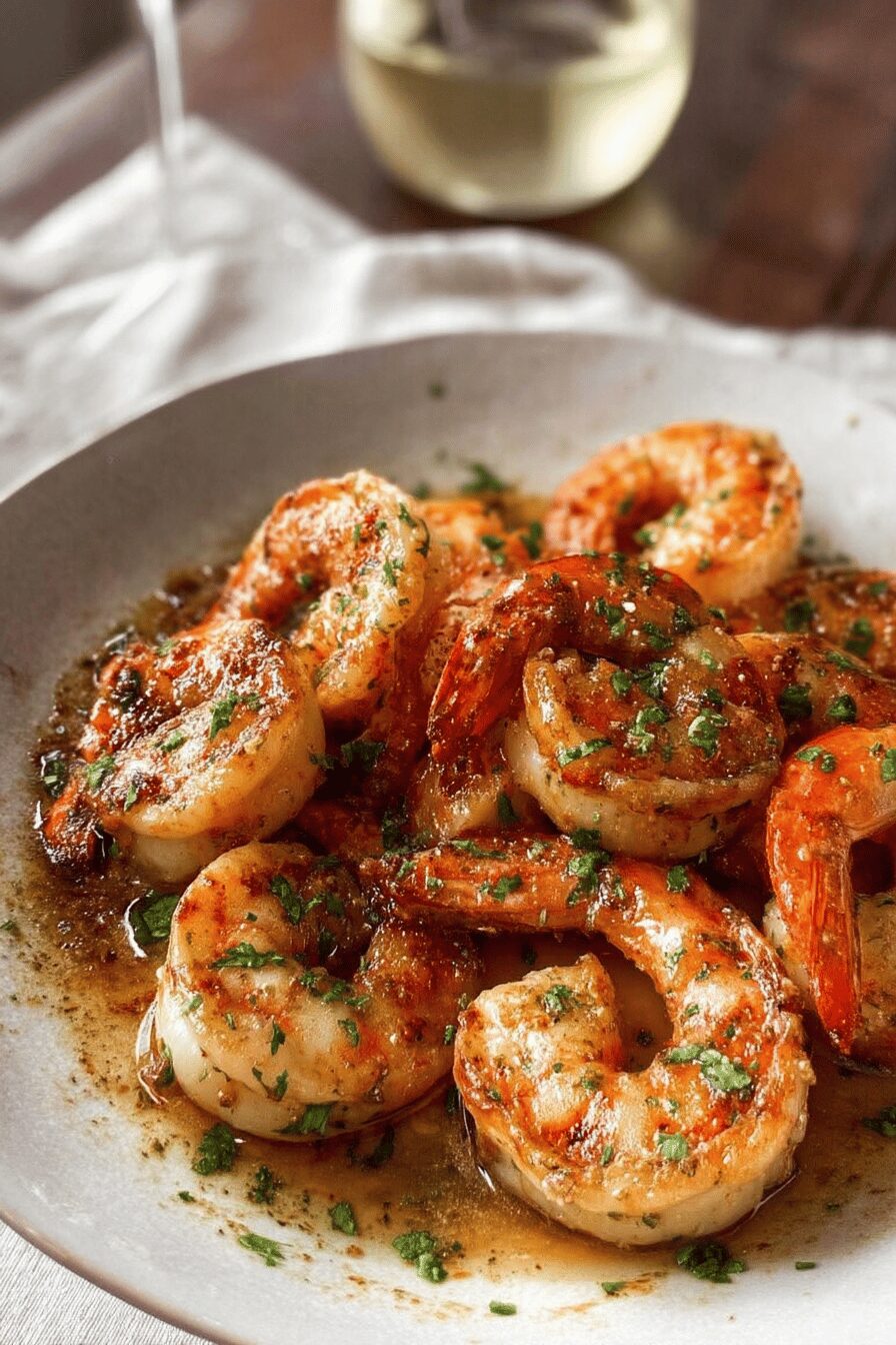 double garlic brown butter shrimp