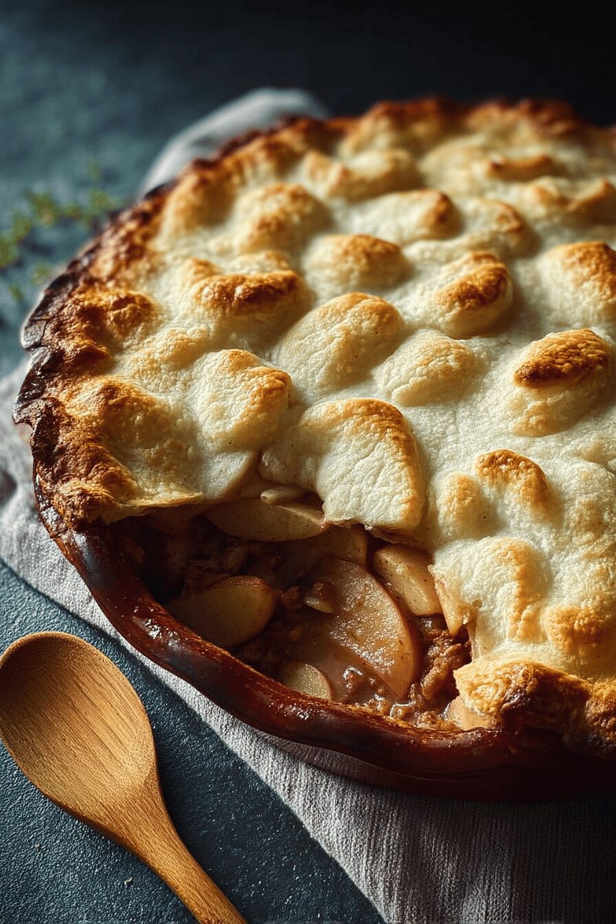 farmhouse pork and apple pie