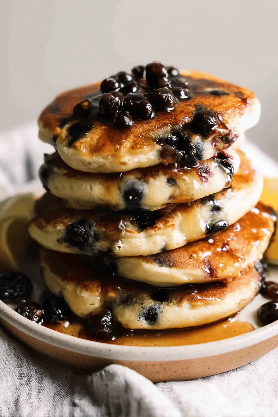 fluffy blueberry pancakes