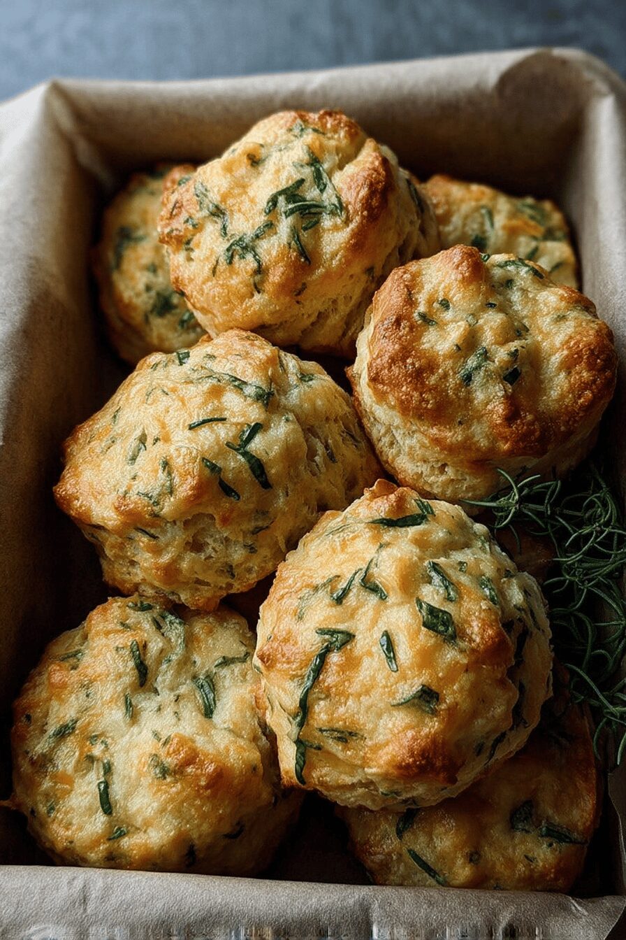 fluffy cheese chive biscuits