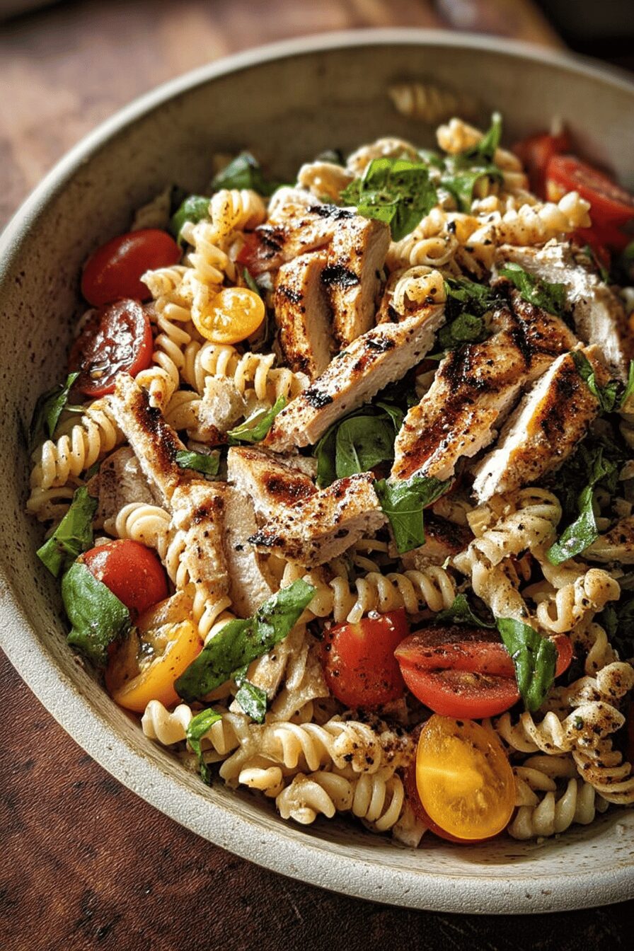 grilled chicken pasta salad