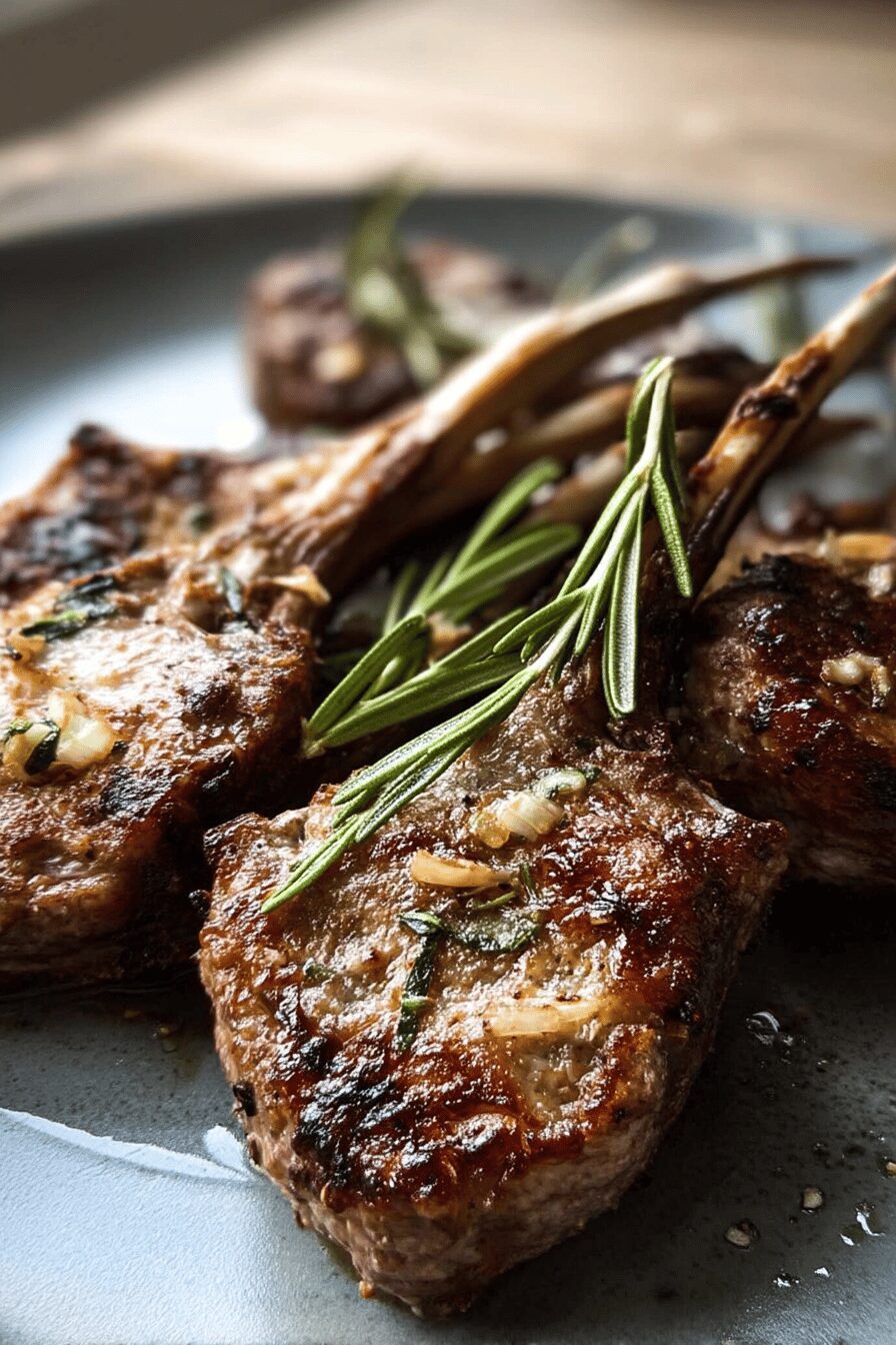 grilled rosemary garlic lamb chops