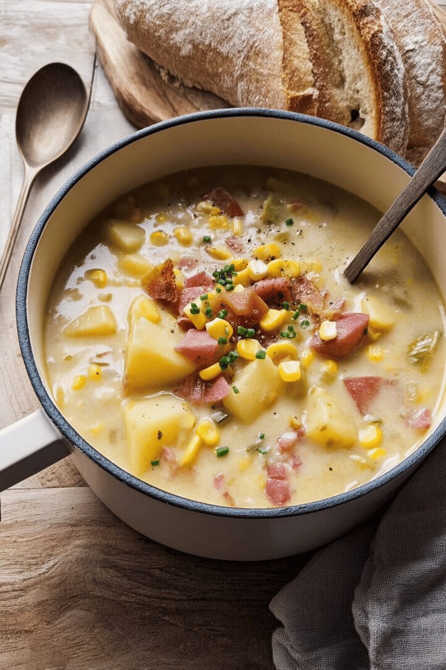 ham potato corn chowder
