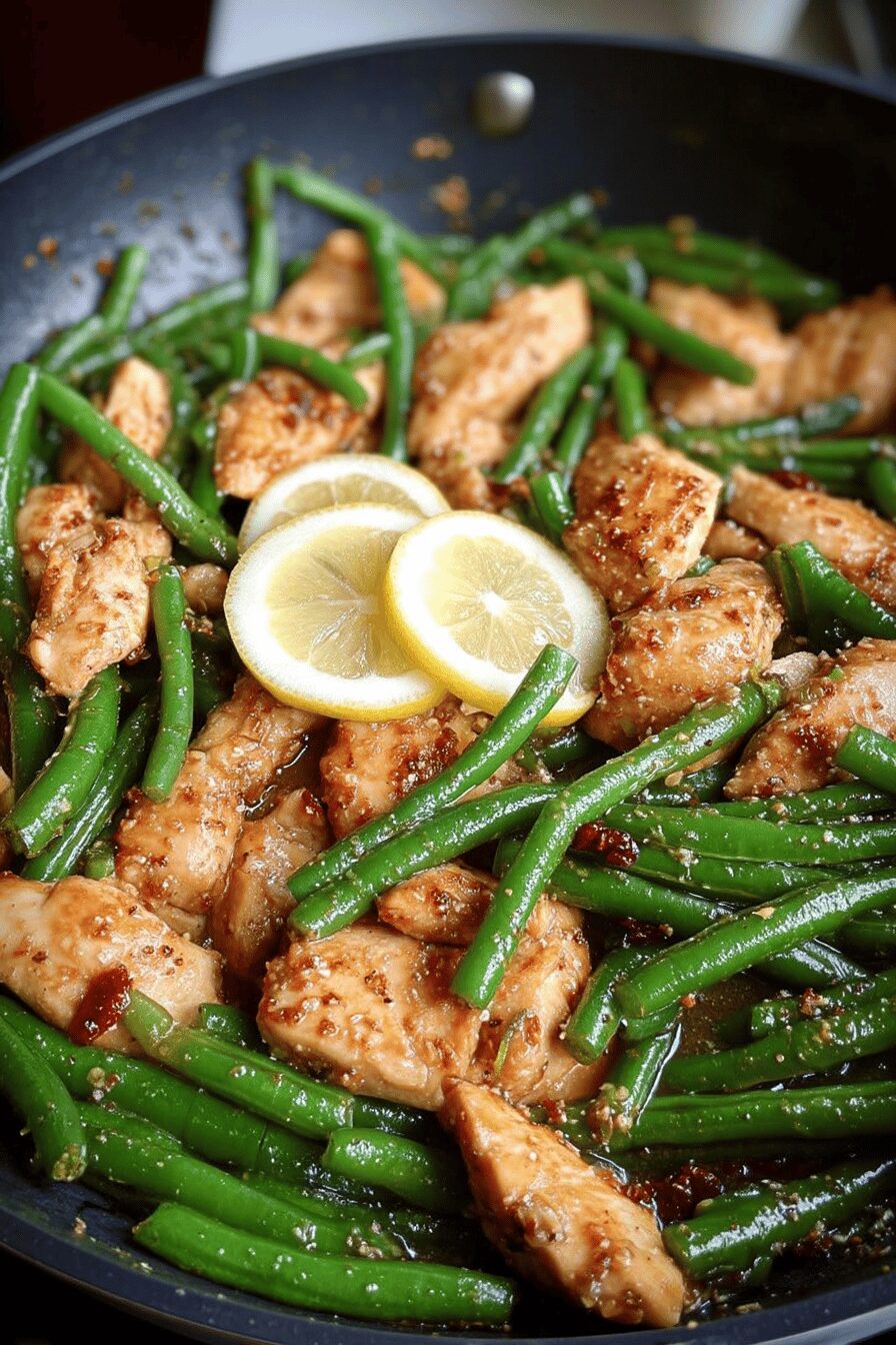 honey lemon chicken green beans