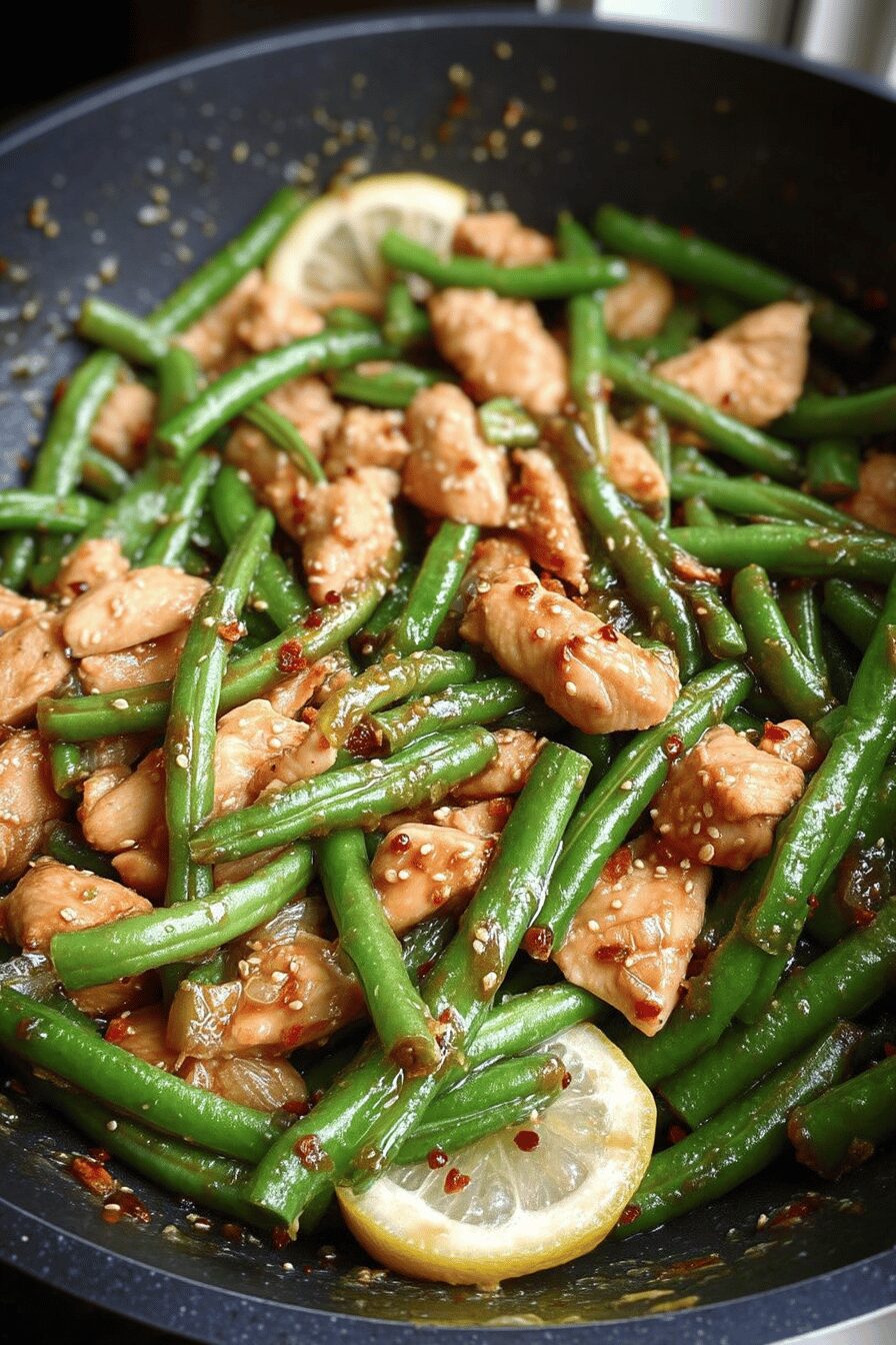 honey lemon chicken green beans