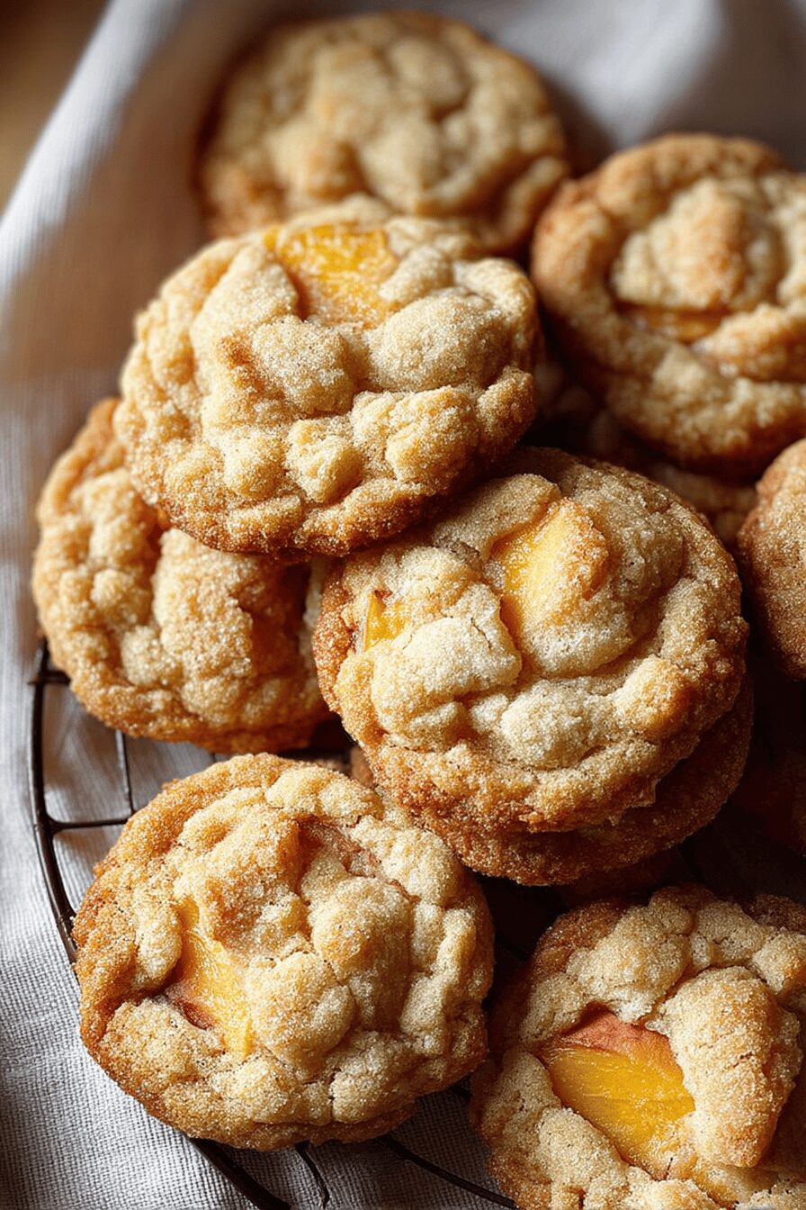 peach cobbler cookies