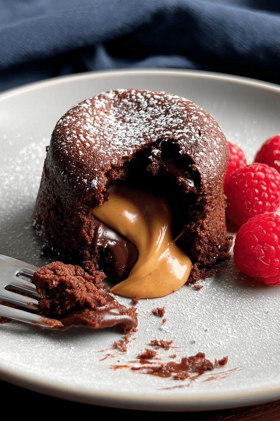 peanut butter chocolate molten lava cake