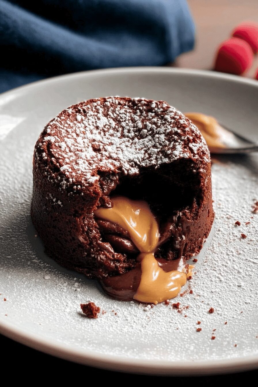 peanut butter chocolate molten lava cake