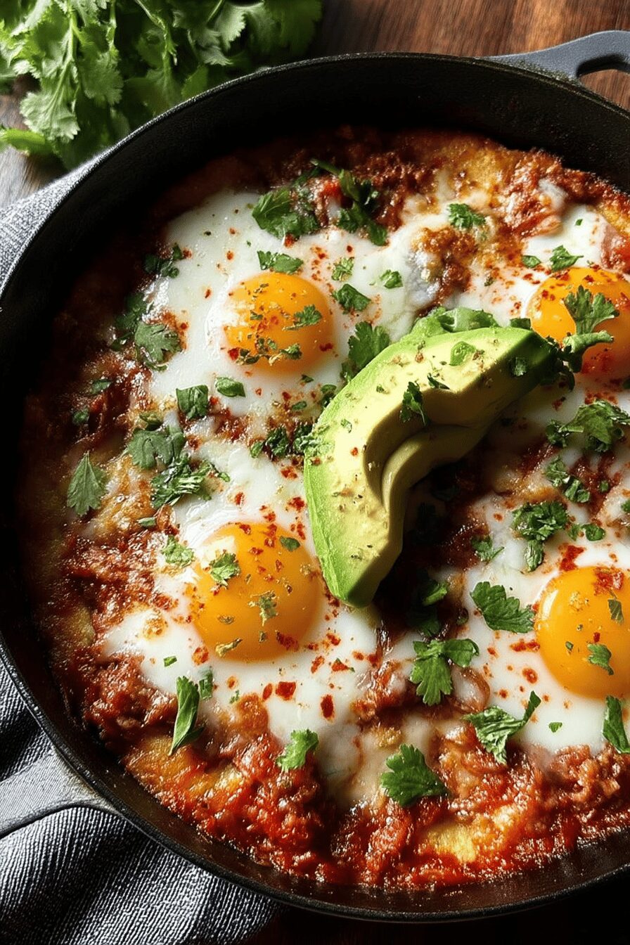 polenta refried beans egg skillet bake