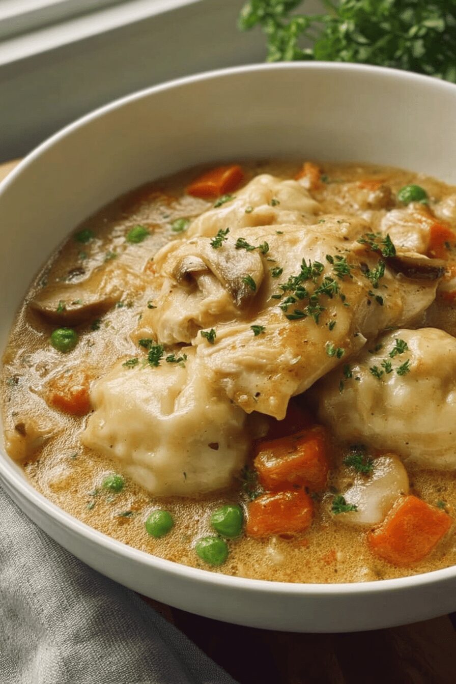 slow cooker chicken and dumplings
