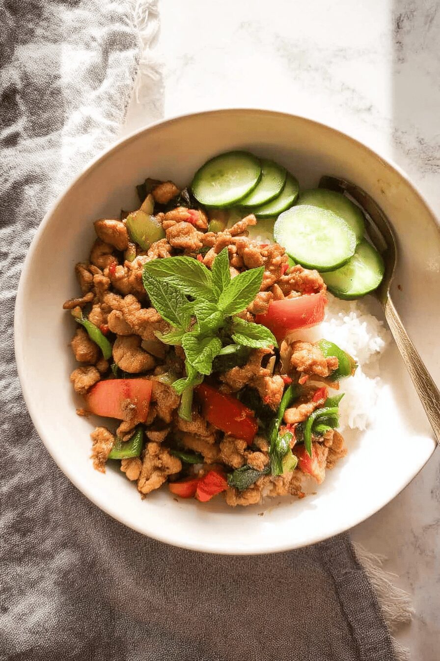 spicy thai chicken stir fry