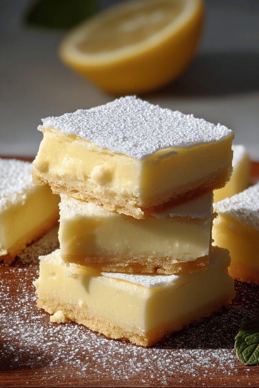vanilla custard cream squares