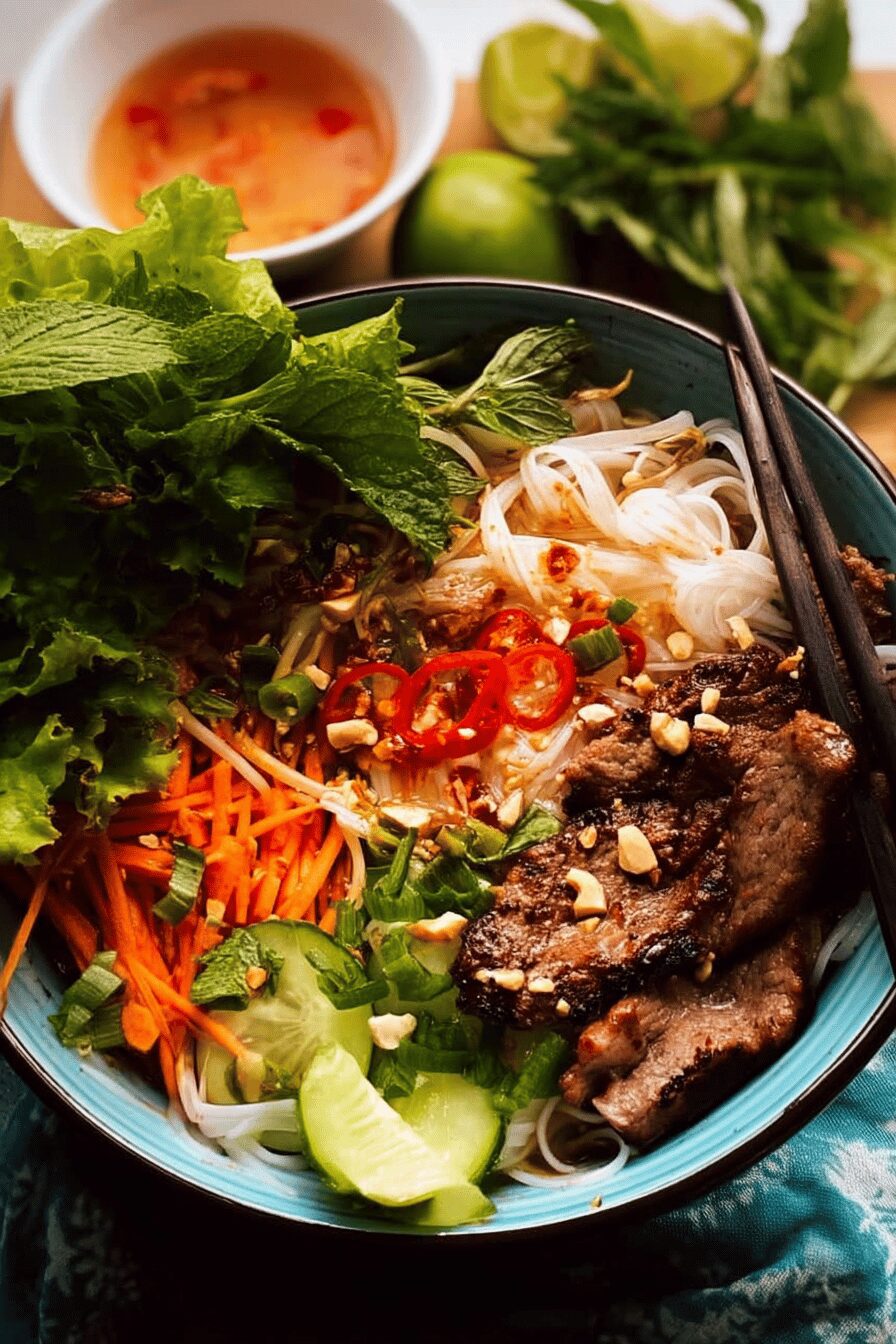 vietnamese pork noodle bowls