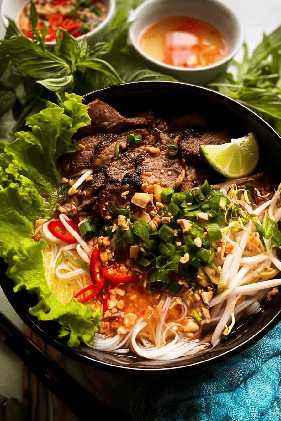 vietnamese pork noodle bowls