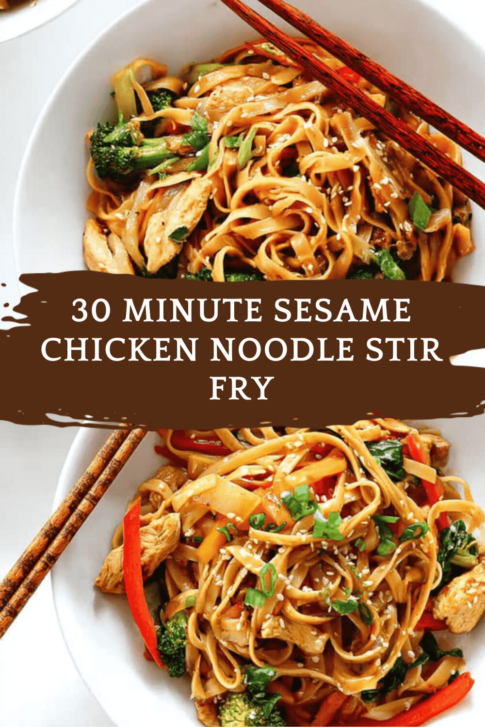 30 Minute Sesame Chicken Noodle Stir Fry