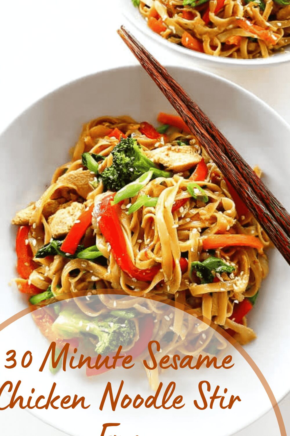 30 Minute Sesame Chicken Noodle Stir Fry