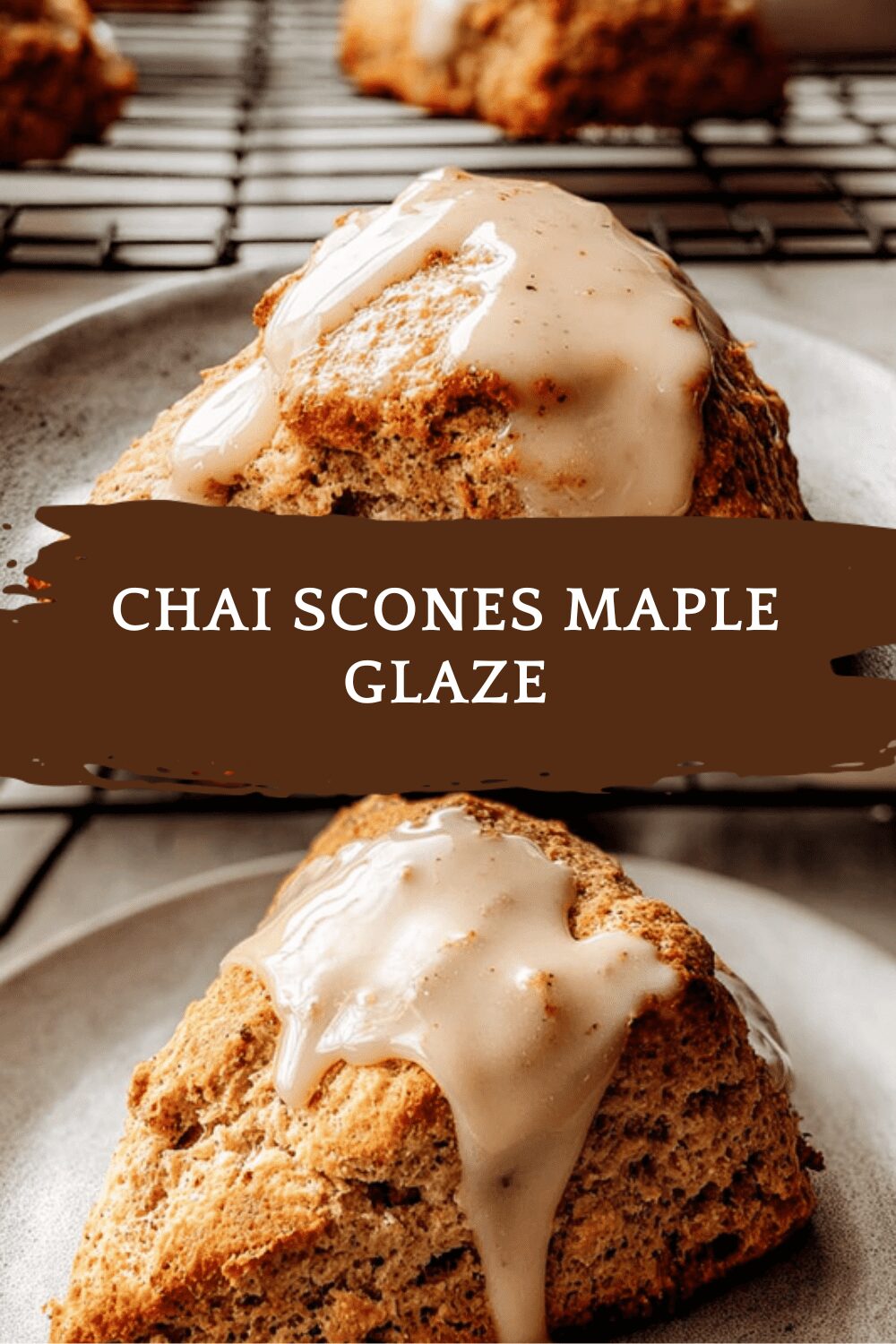 Chai Scones Maple Glaze