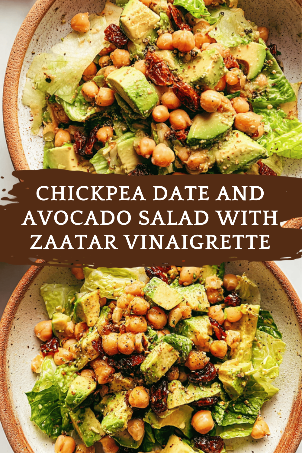 Chickpea Date And Avocado Salad With Zaatar Vinaigrette