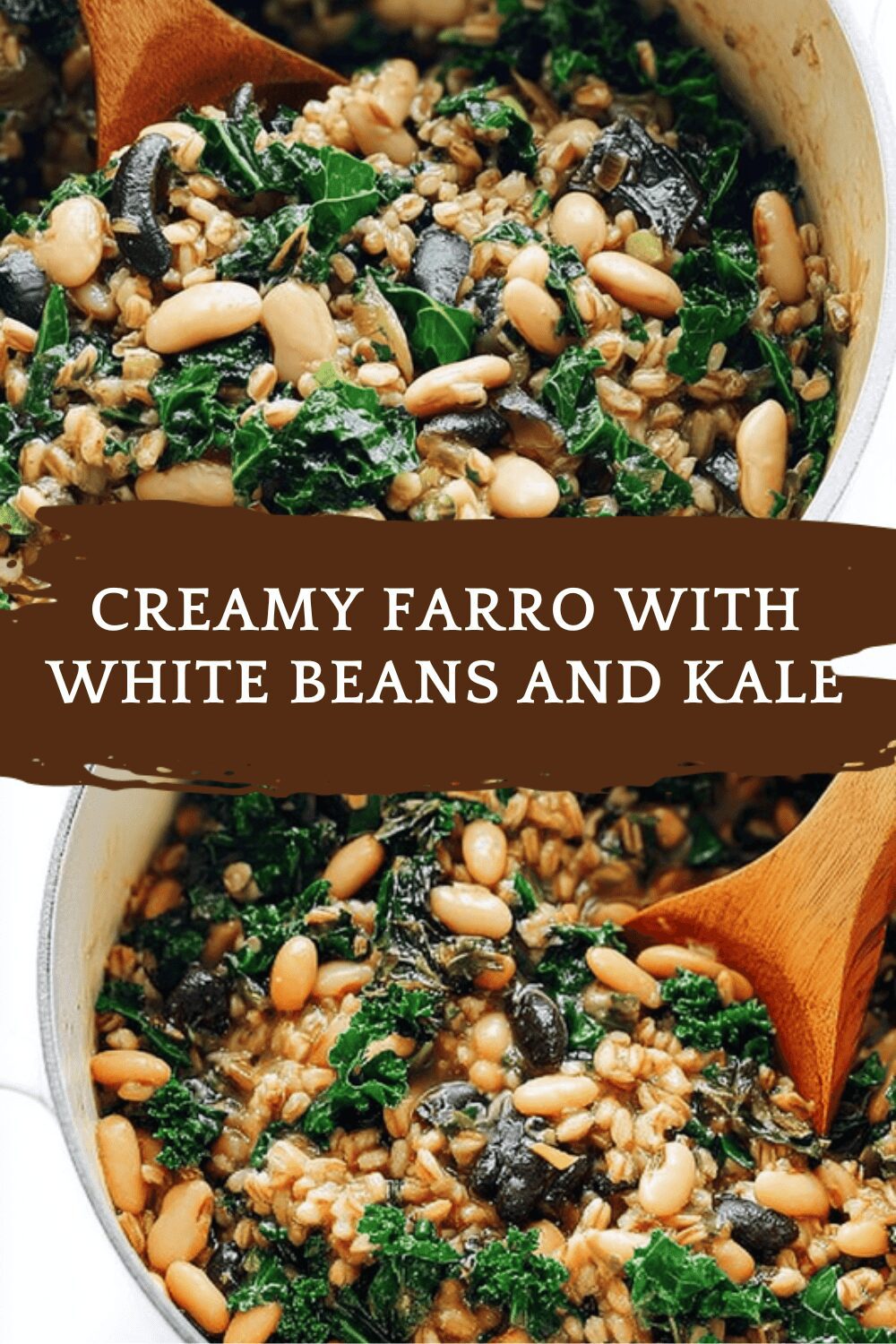 Creamy Farro With White Beans And Kale