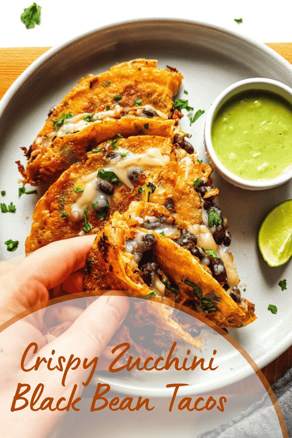 Crispy Zucchini Black Bean Tacos