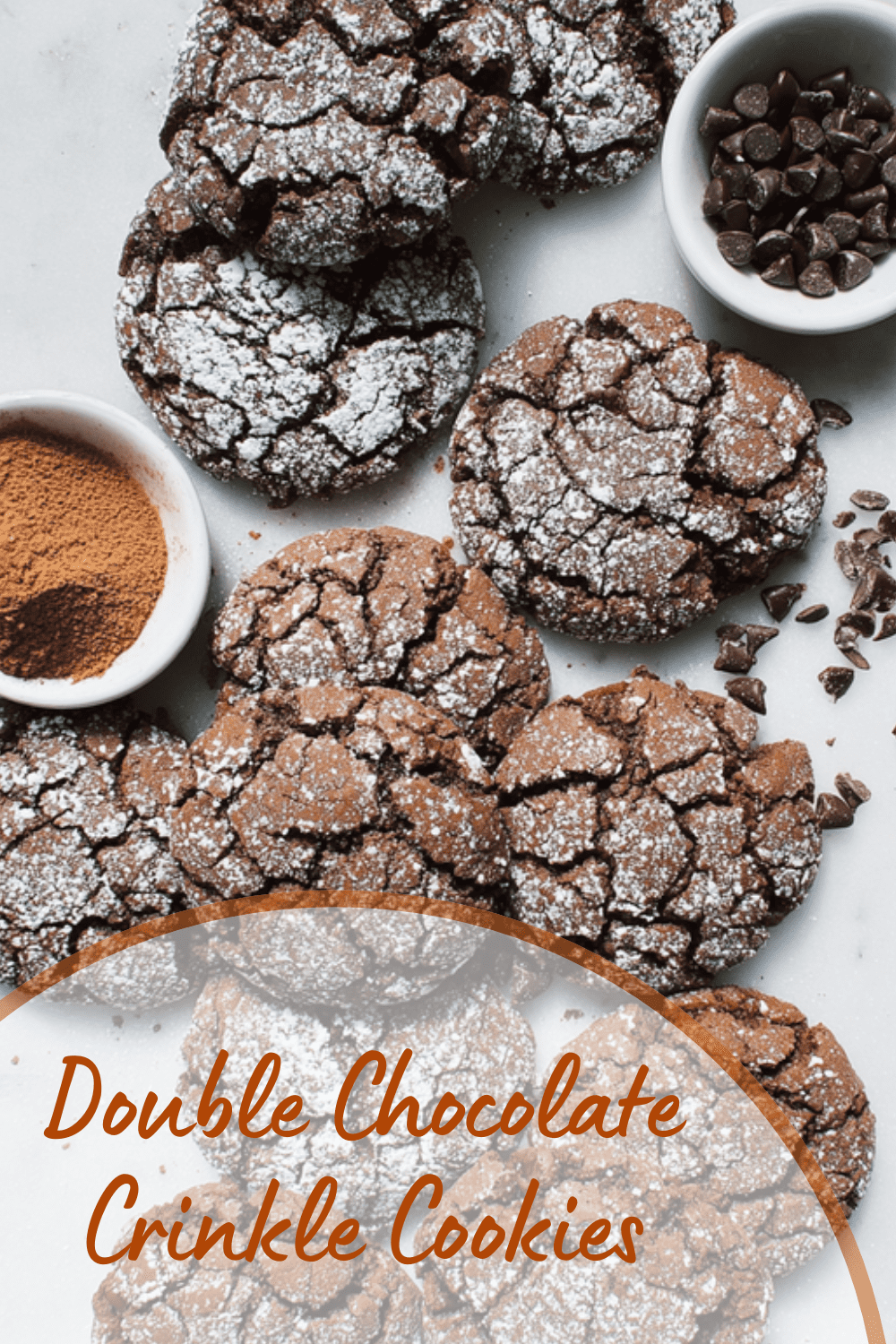 Double Chocolate Crinkle Cookies