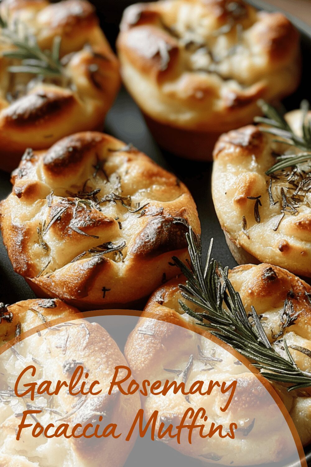 Garlic Rosemary Focaccia Muffins