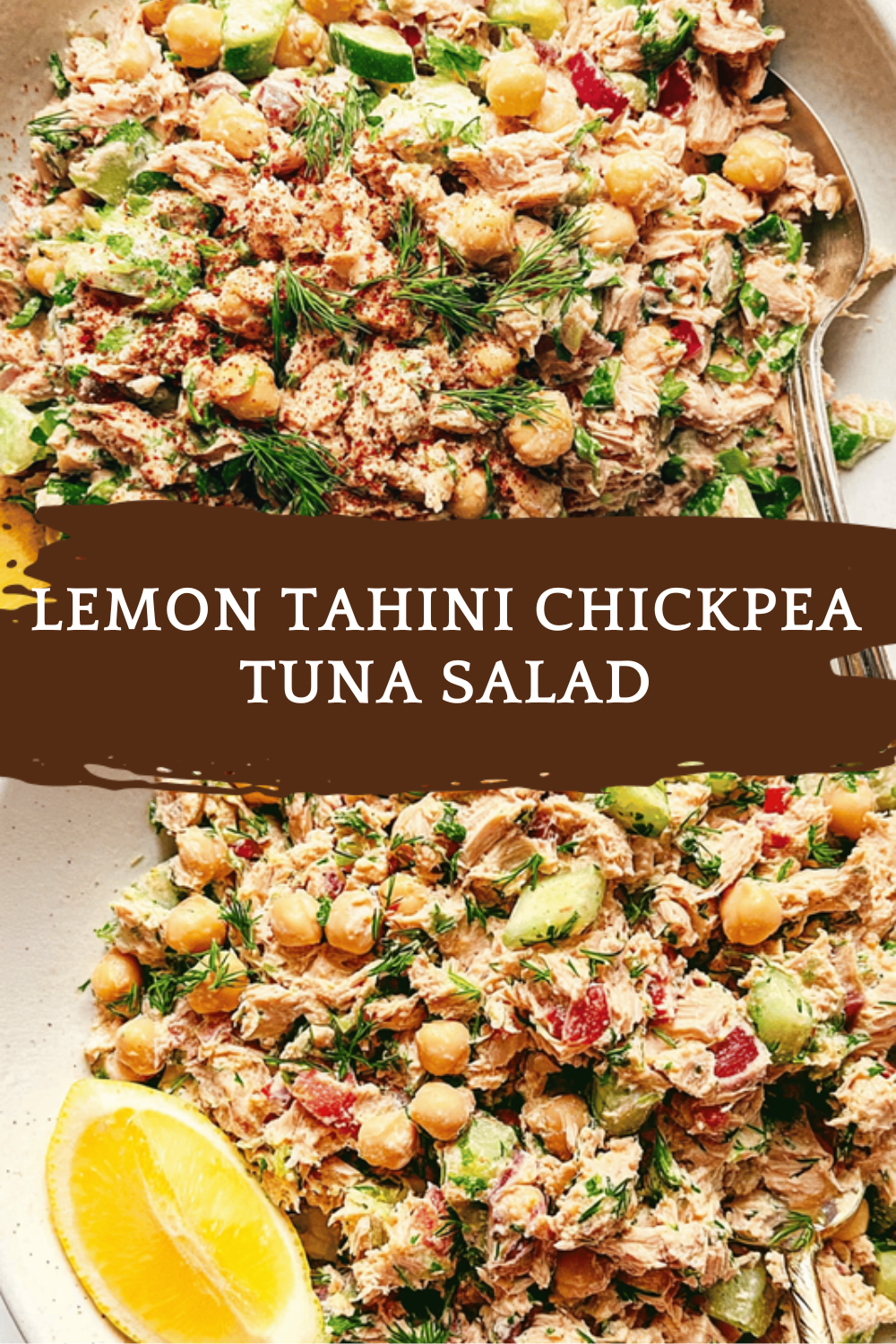 Lemon Tahini Chickpea Tuna Salad