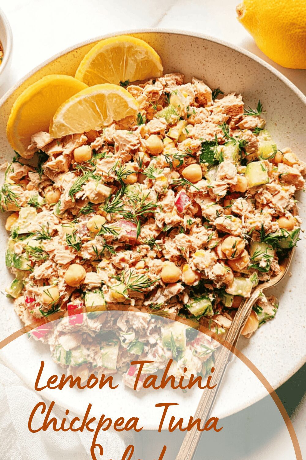 Lemon Tahini Chickpea Tuna Salad