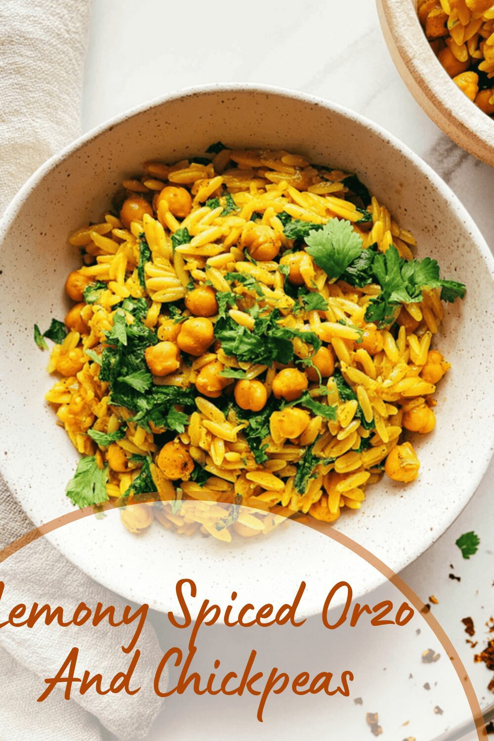 Lemony Spiced Orzo And Chickpeas