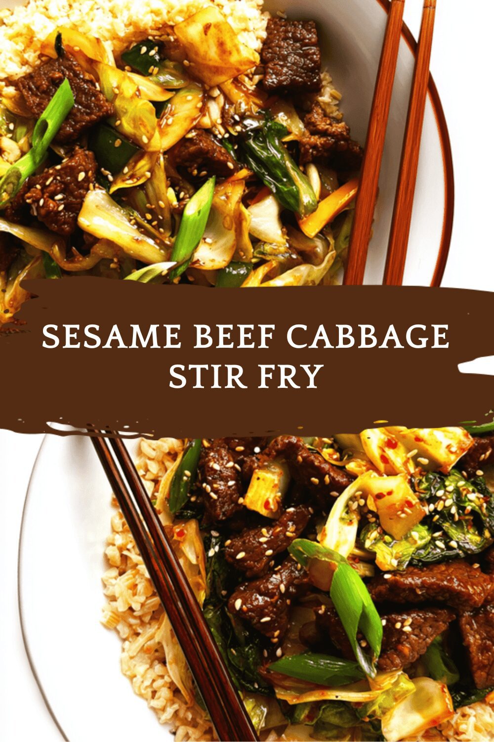 Sesame Beef Cabbage Stir Fry