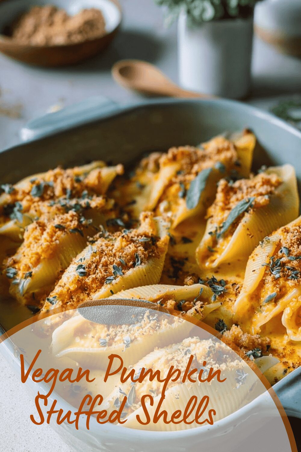Vegan Pumpkin Stuffed Shells