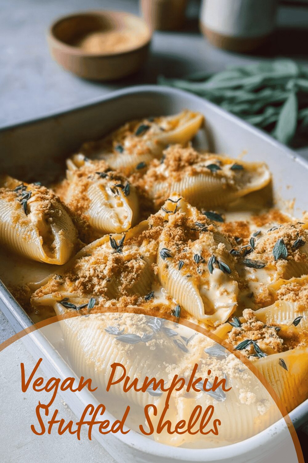 Vegan Pumpkin Stuffed Shells
