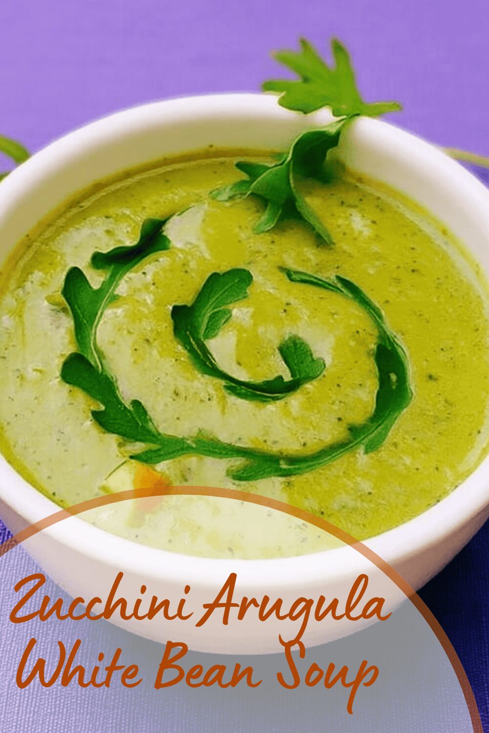 Zucchini Arugula White Bean Soup