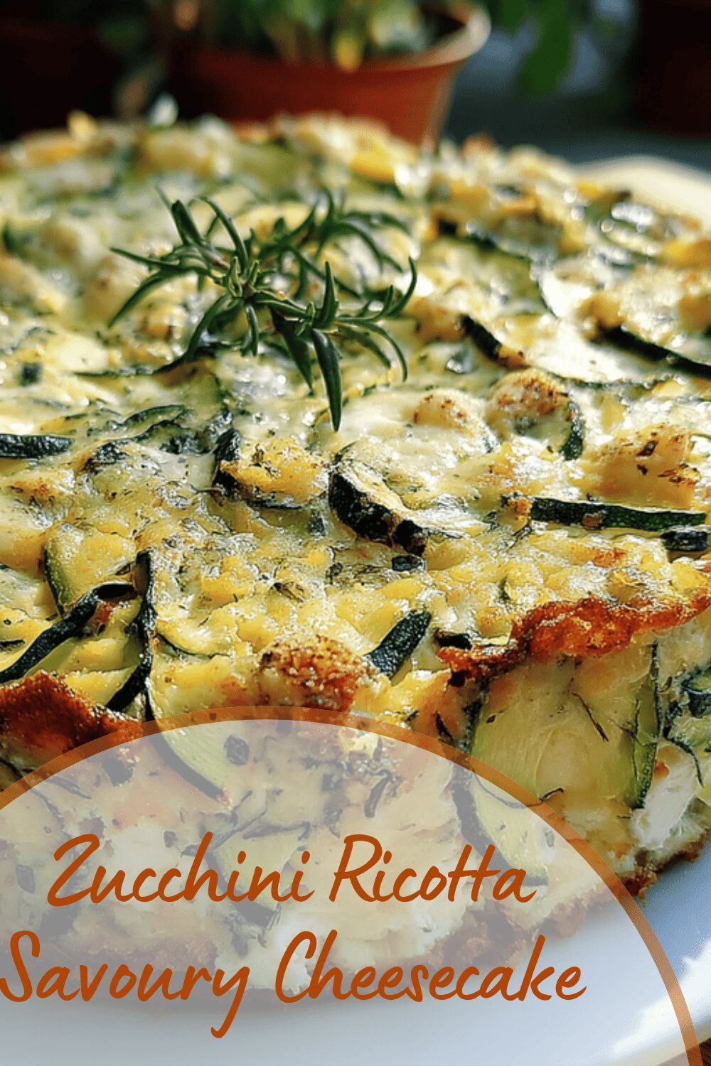 Zucchini Ricotta Savoury Cheesecake