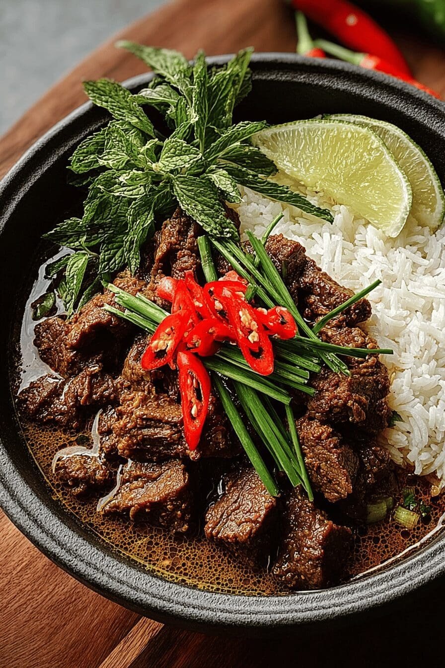 Beef Rendang Recipe Spiced Indonesian Beef Slow Cooked