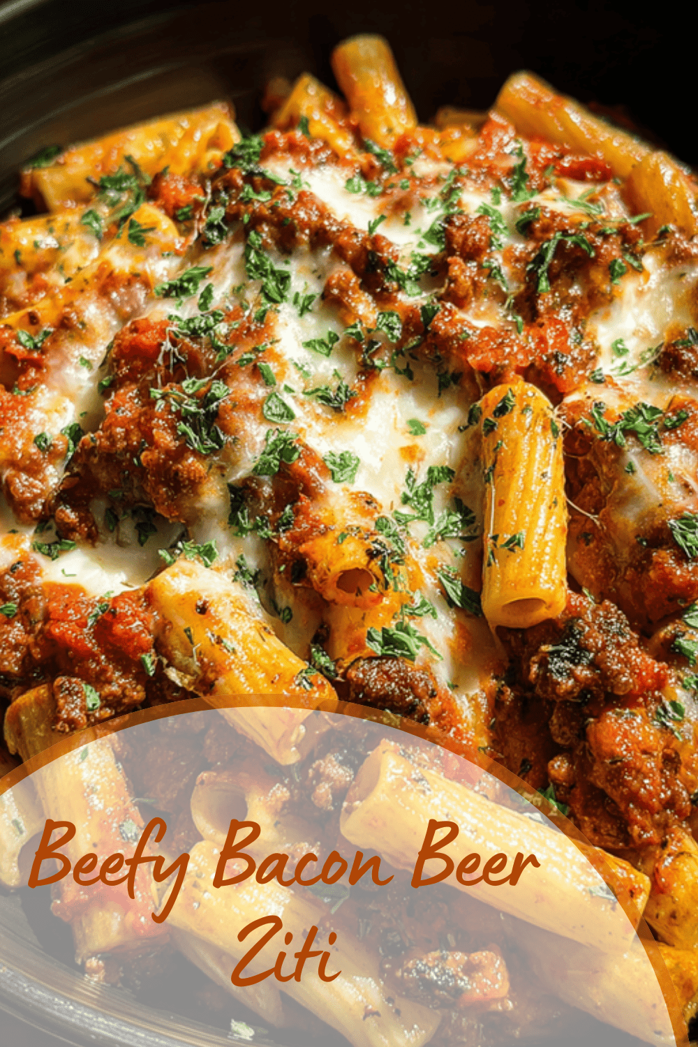 Beefy Bacon Beer Ziti