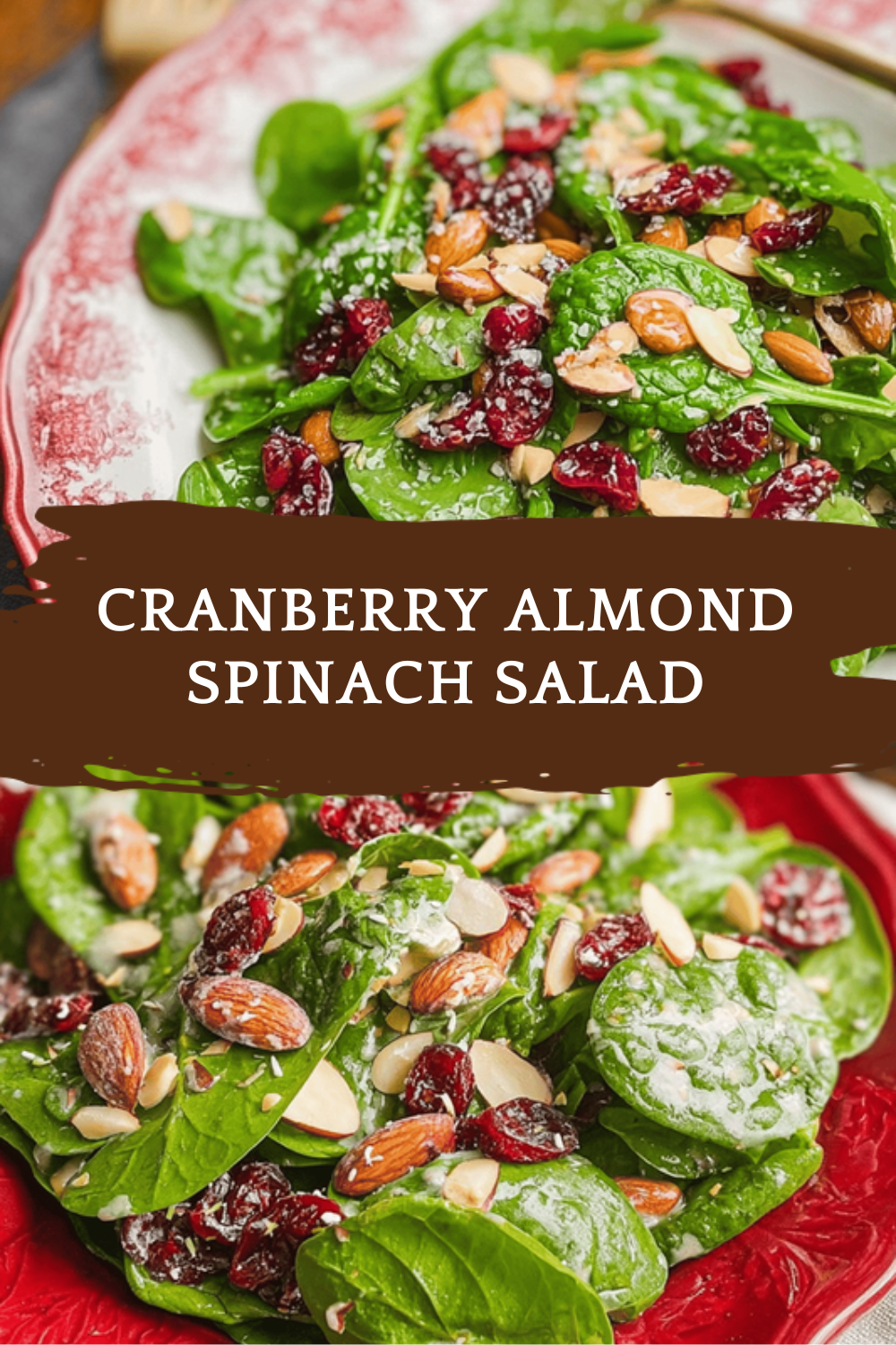 Cranberry Almond Spinach Salad