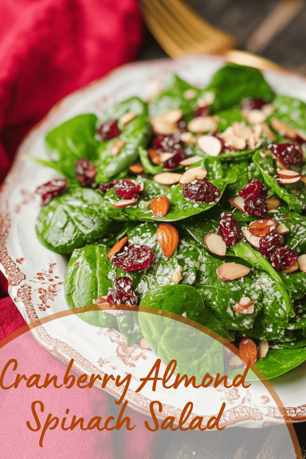 Cranberry Almond Spinach Salad