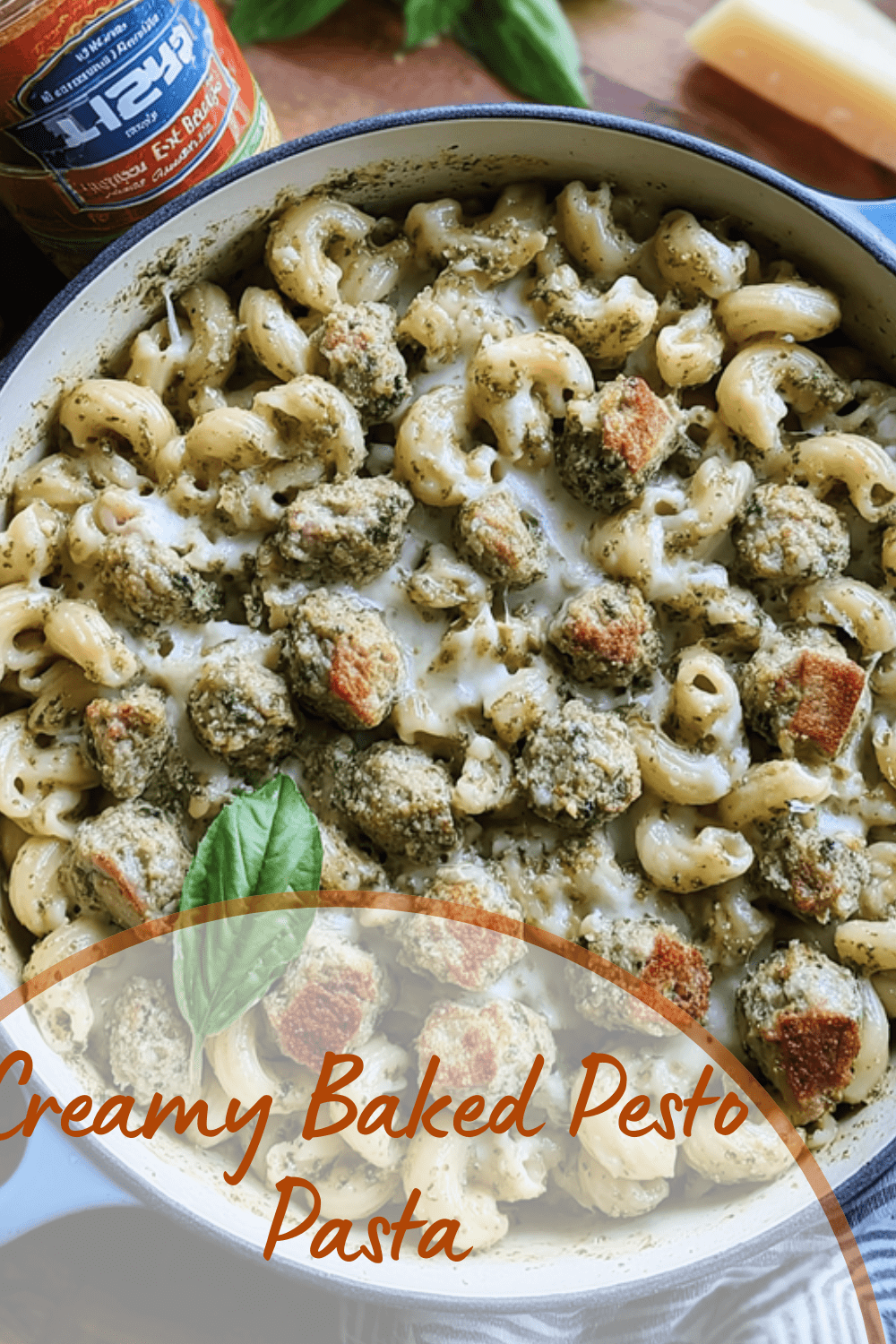 Creamy Baked Pesto Pasta