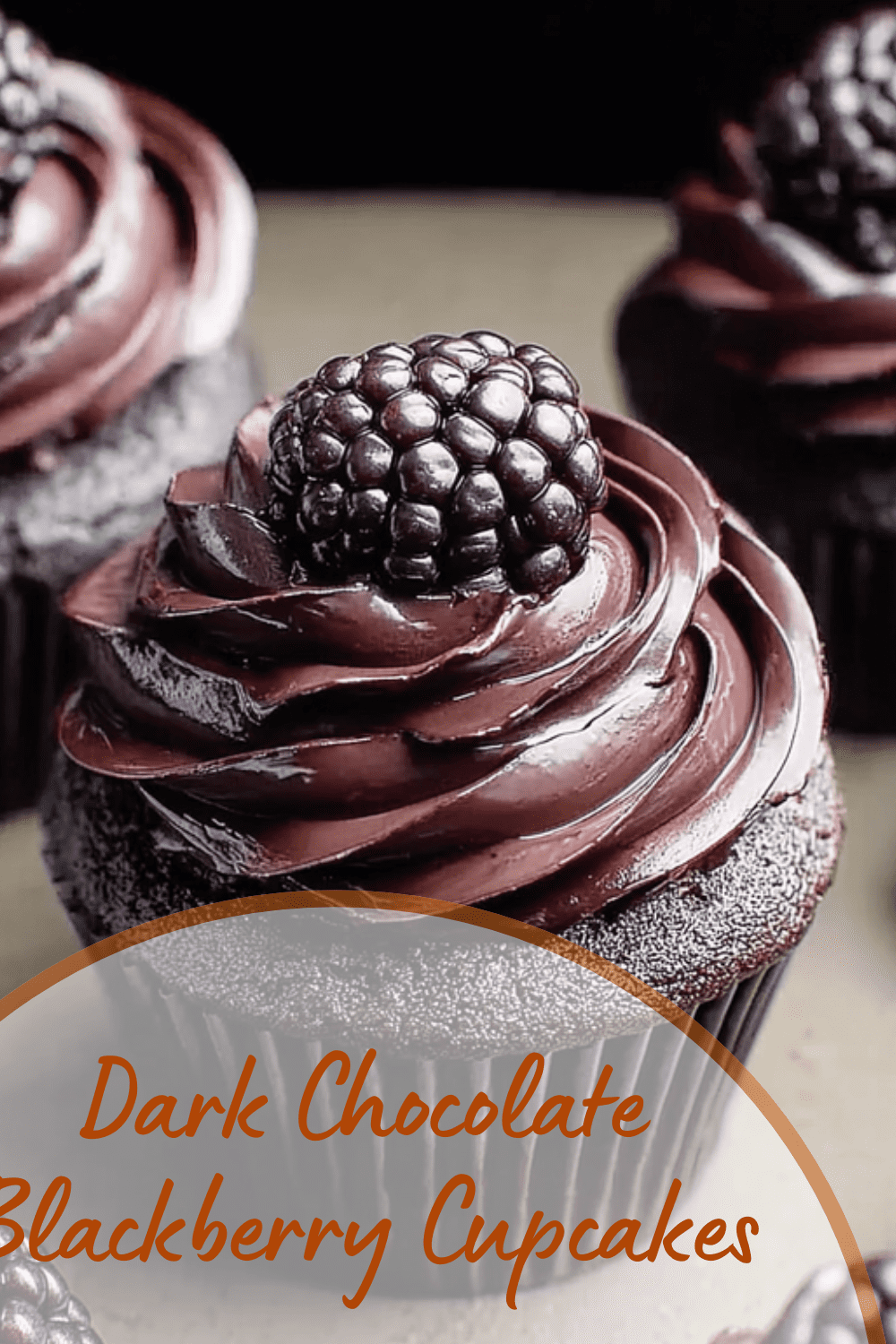Dark Chocolate Blackberry Cupcakes