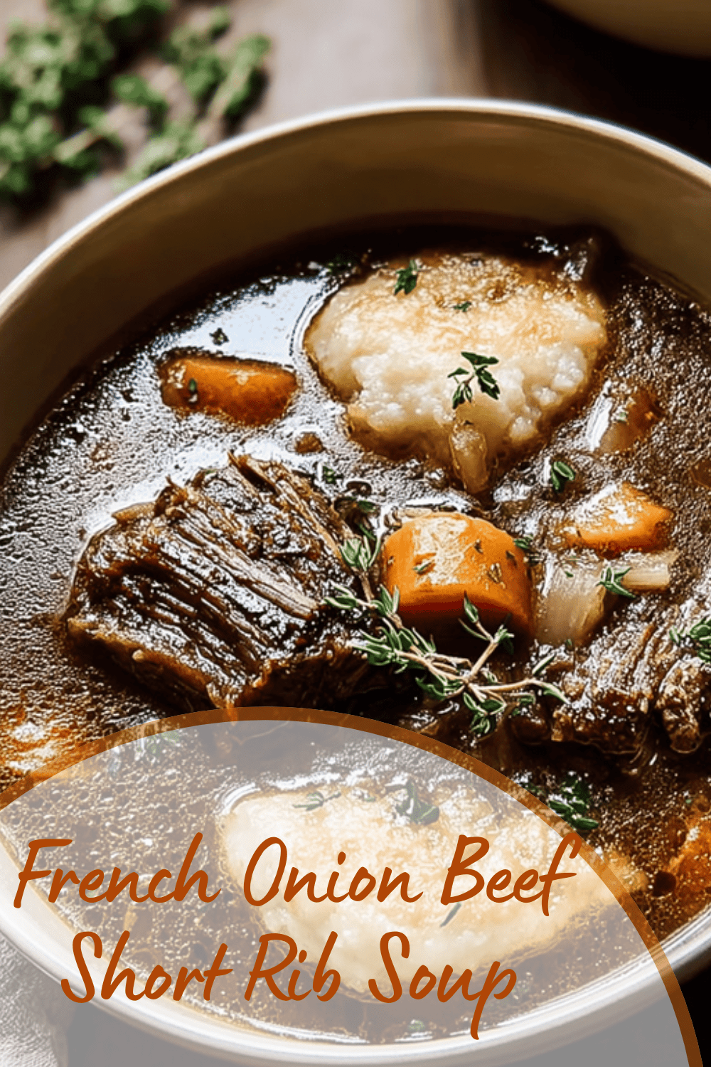 French Onion Beef Short Rib Soup