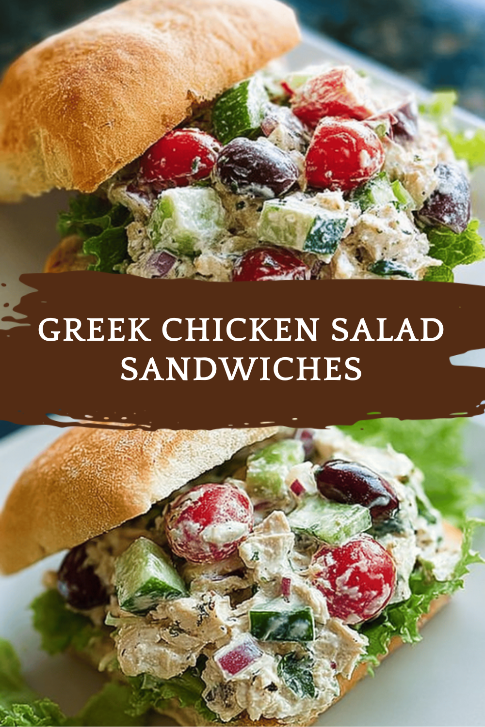Greek Chicken Salad Sandwiches