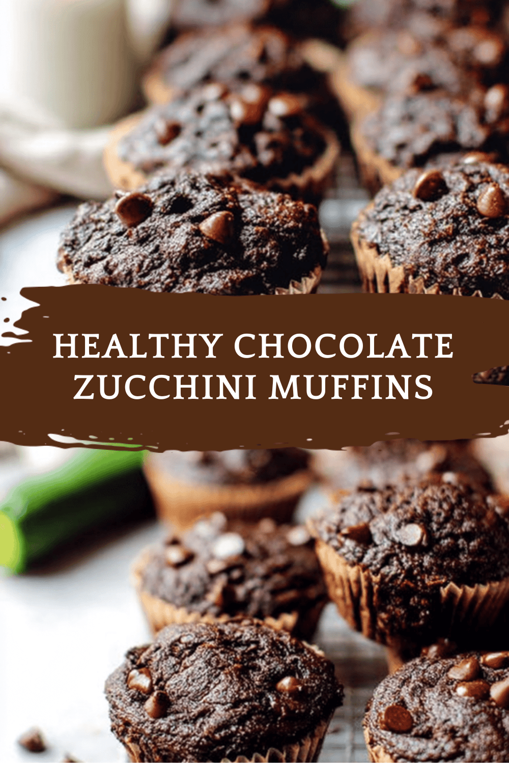 Healthy Chocolate Zucchini Muffins