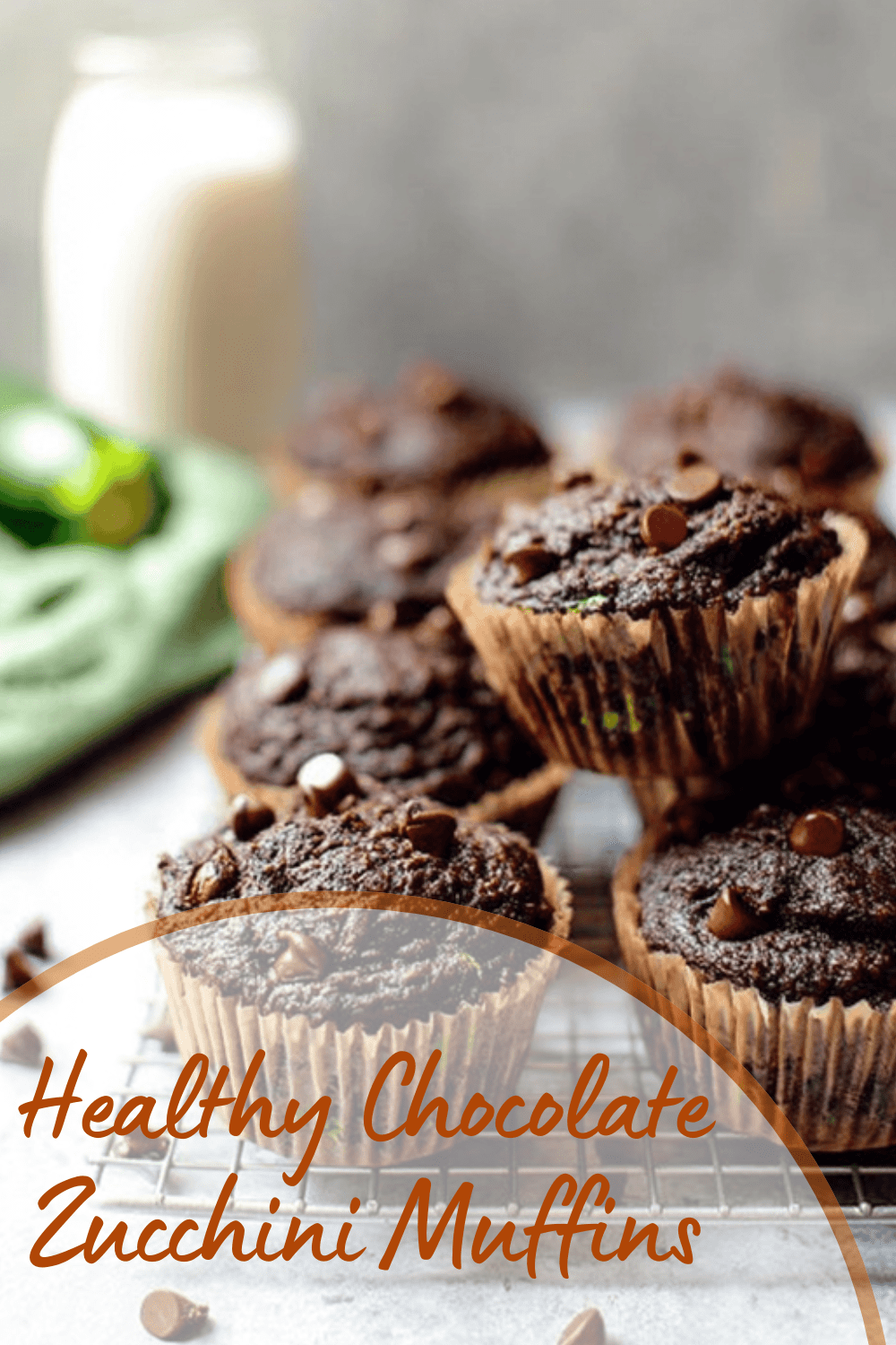 Healthy Chocolate Zucchini Muffins