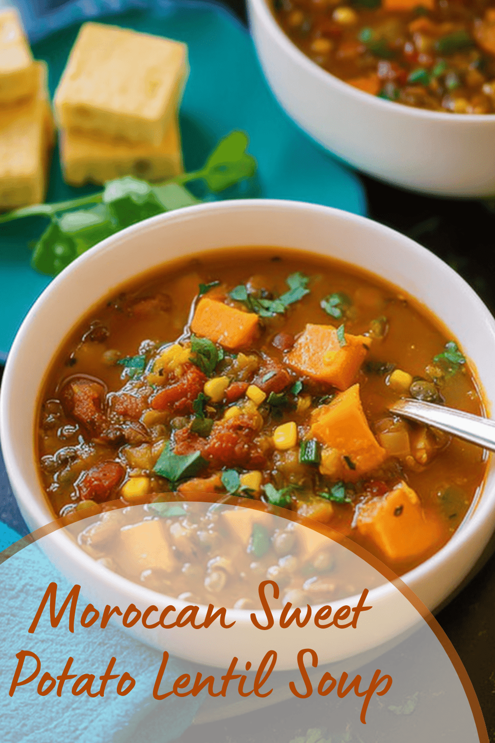 Moroccan Sweet Potato Lentil Soup