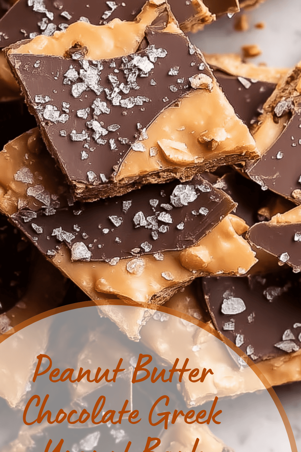 Peanut Butter Chocolate Greek Yogurt Bark