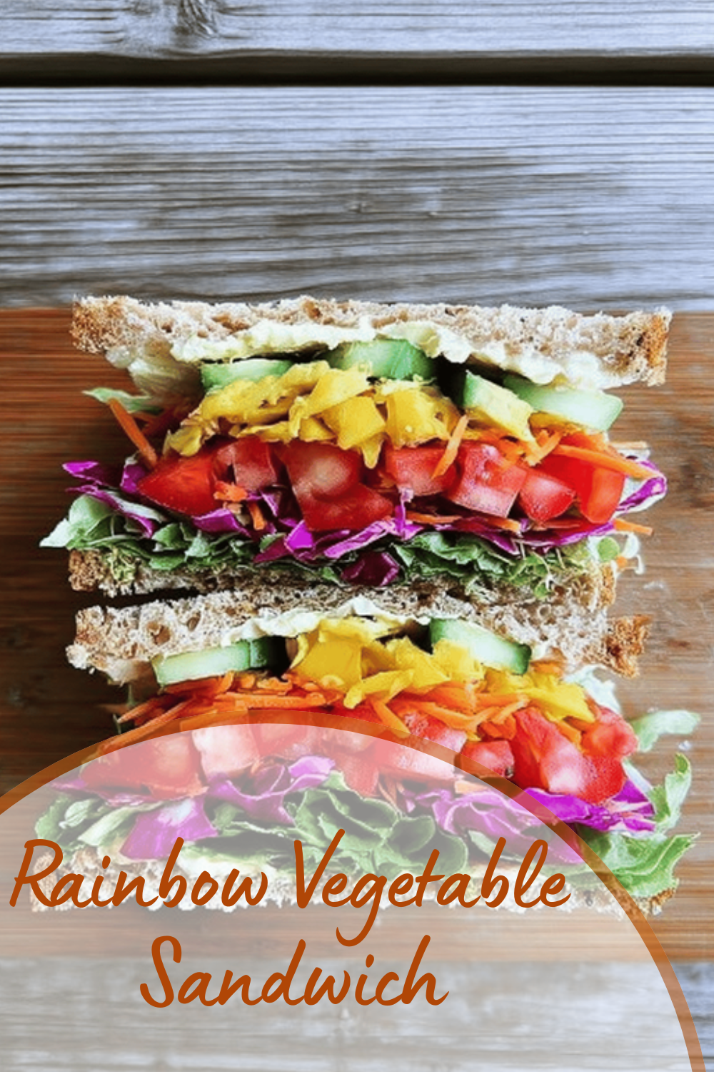 Rainbow Vegetable Sandwich