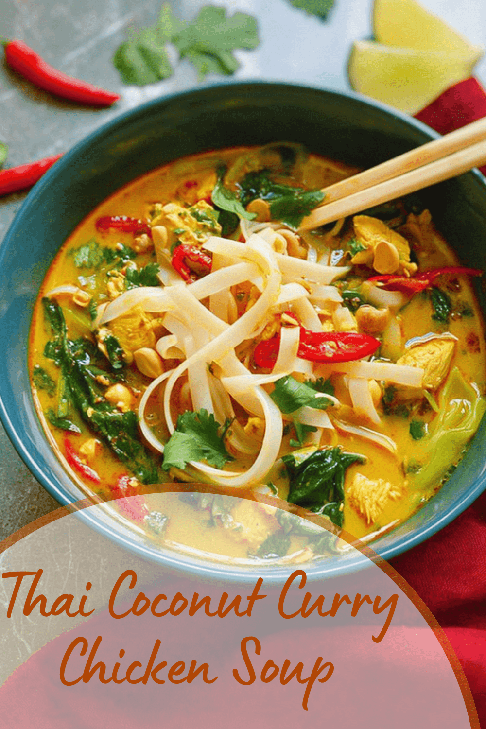 Thai Coconut Curry Chicken Soup