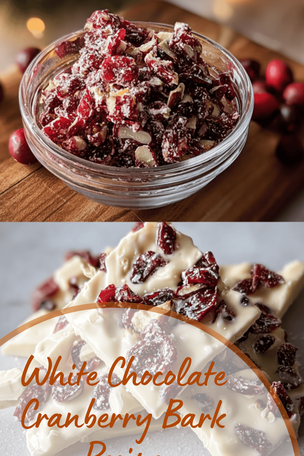 White Chocolate Cranberry Bark Recipe