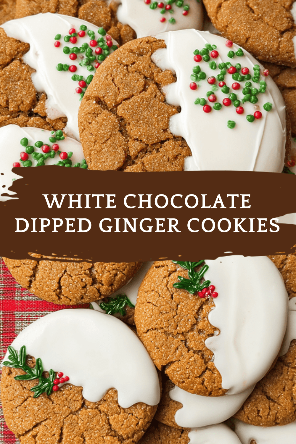 White Chocolate Dipped Ginger Cookies